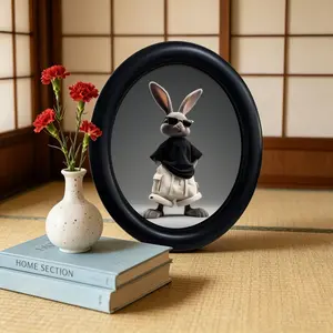 Trendy Rabbit Frame Art, Realistic Texture Street Style Home Decor, Desktop Decoration, Cool and Stylish Wall Hanging