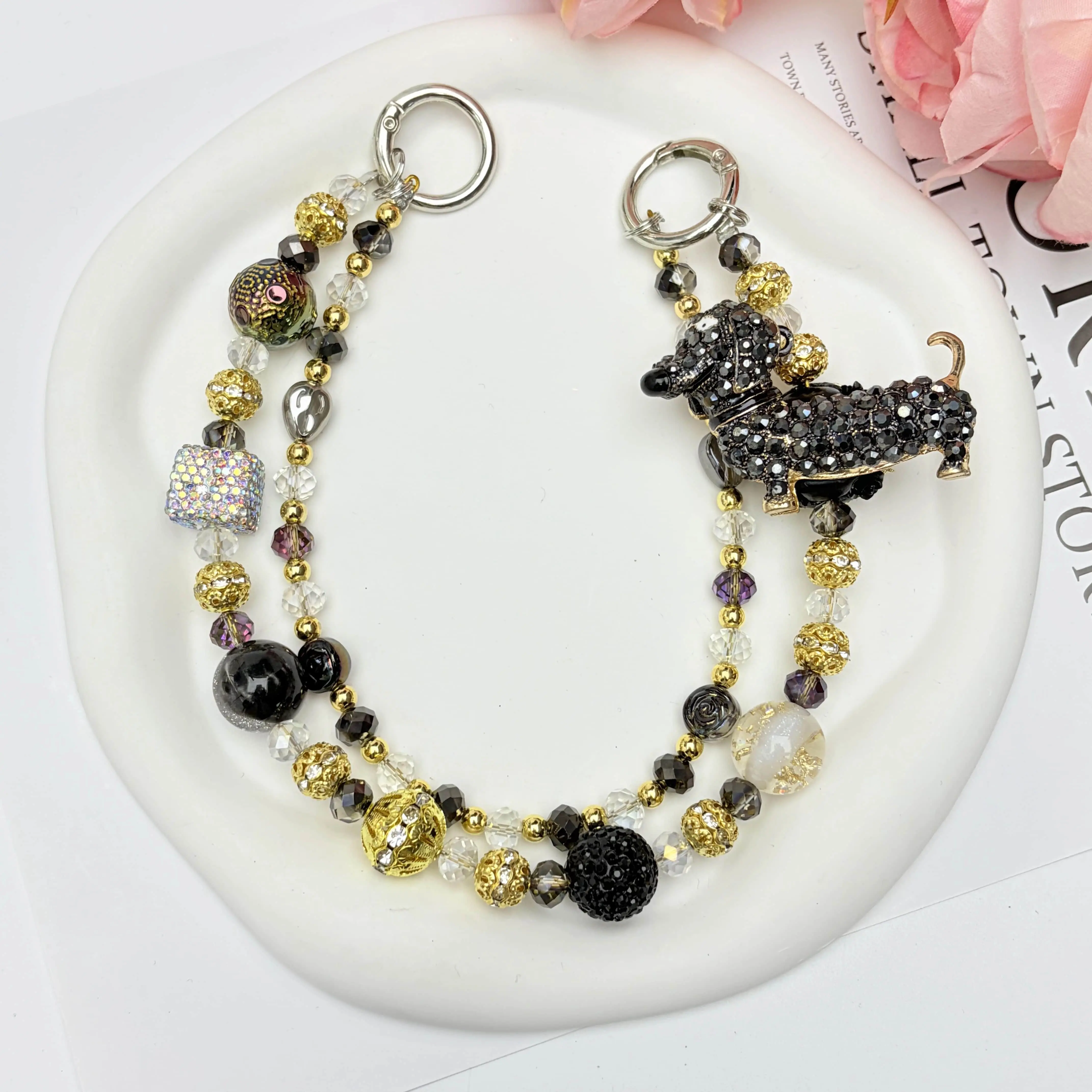 Cute Dog Style Bag Charm,Dachshund Poodle Charm,Delicate Handbag Pendant Accessory for Women,Detachable Bag Charm,Pretty Holiday Gift,Ideal Birthday Gift for Girls & Women,Summervibes