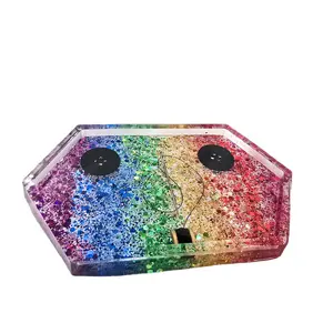 Coraline Inspired Handmade Coaster - Sparkly Rainbow Trinket Tray for Tableware