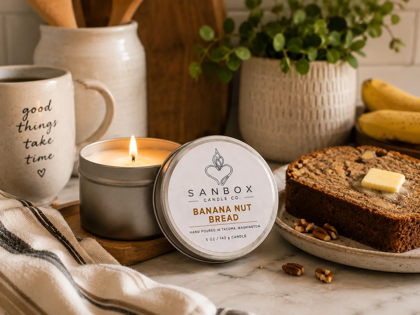 Banana Nut Bread 5-oz Soy Candle