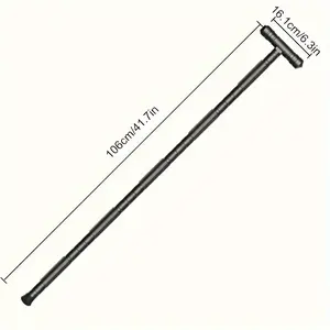 Multifunctional Aluminum Hiking Stick | Foldable Telescopic Camping Pole | Emergency Survival Tool with T Handle Grip | Portable Outdoor and Car Accessories | Great for Hiking and Wilderness Survival Gear