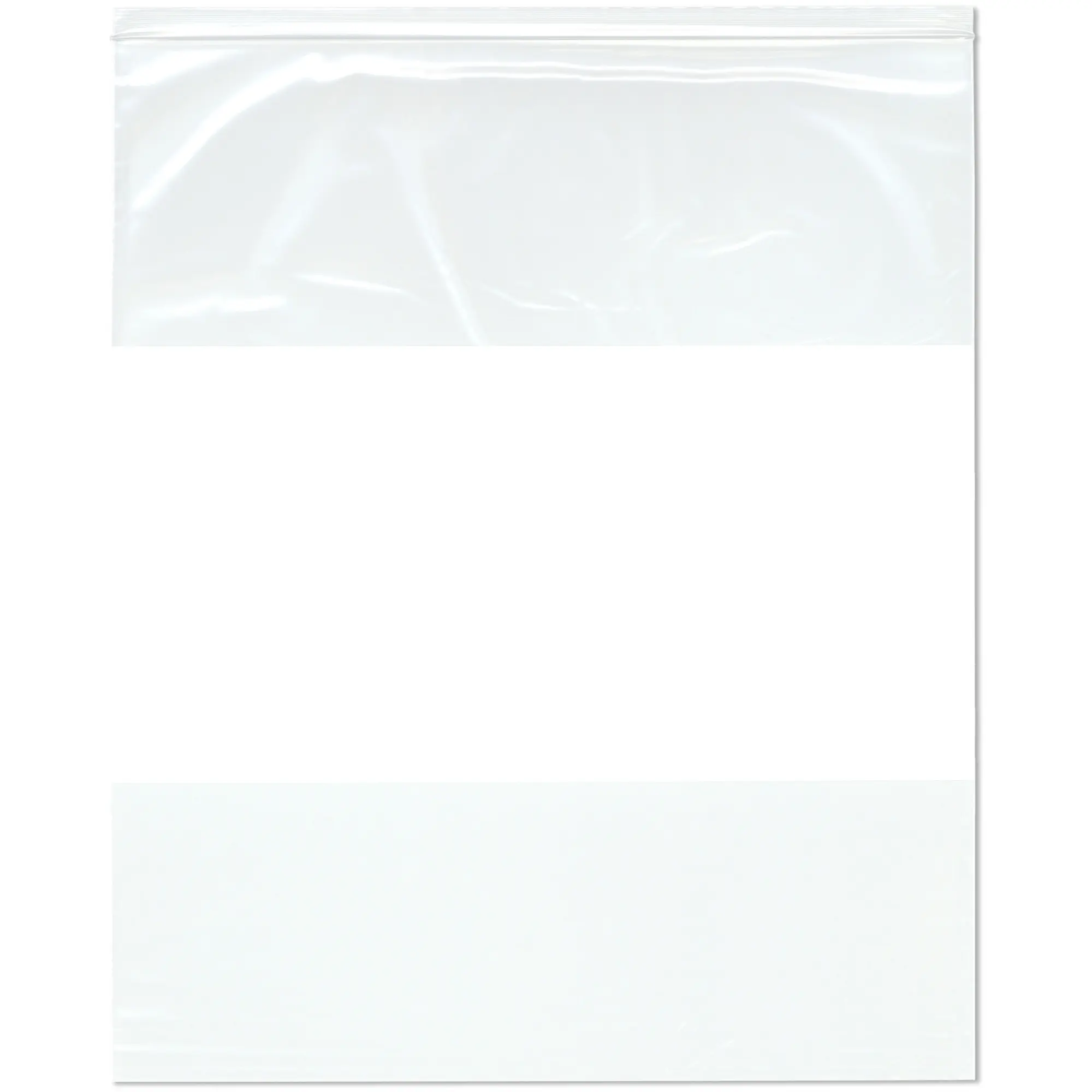 Plymor 20" x 24", 2 Mil White-Block Zipper Reclosable Plastic Bags