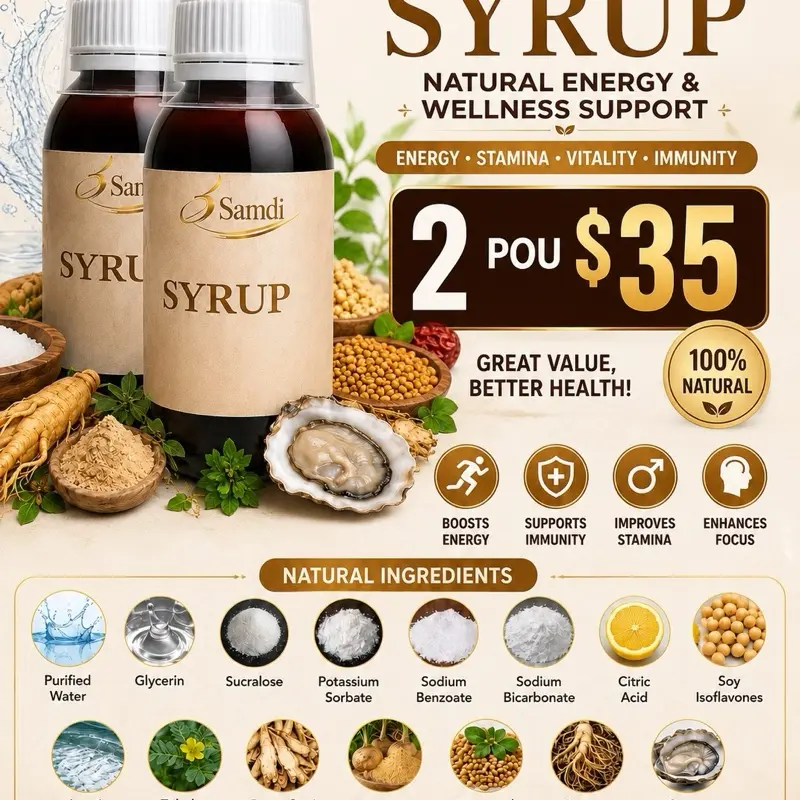 Agase matlot Siwo 3 SAMDI Syrup 2 pou $35