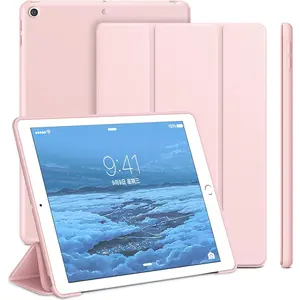 Case Compatible with iPad 9th Generation, Auto Wake&Sleep Slim Trifold Stand Case Compatible with iPad 9th Generation & iPad 8th Generation (2020) & 7th Generation (2019), Lightweight, Pink