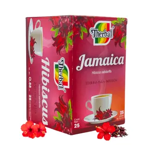 Therbal Hiibiscus herbal tea -25 tea bags- Te de Jamaica (hot or iced) Beverage Flavor