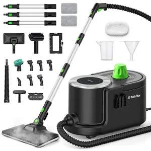 TaskStar Steam Cleaner, High Pressure Handheld Steam Cleaning Machine with 1.5L Large Water Tank, 230℉ High Temperature Deep Clean, 22-Piece Accessory Set, Multi-Purpose Steamer for Kitchen, BBQ, Car, Floor, Window, Pet Furniture