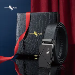 [The Ultimate Gift] Paul — Premium Men's Genuine Leather Belt | High-Quality Belt with Automatic Buckle | Includes Exquisite Gift Box (The Perfect Choice for Boyfriends & Husbands) [Presented in a Solid Wood Gift Box]