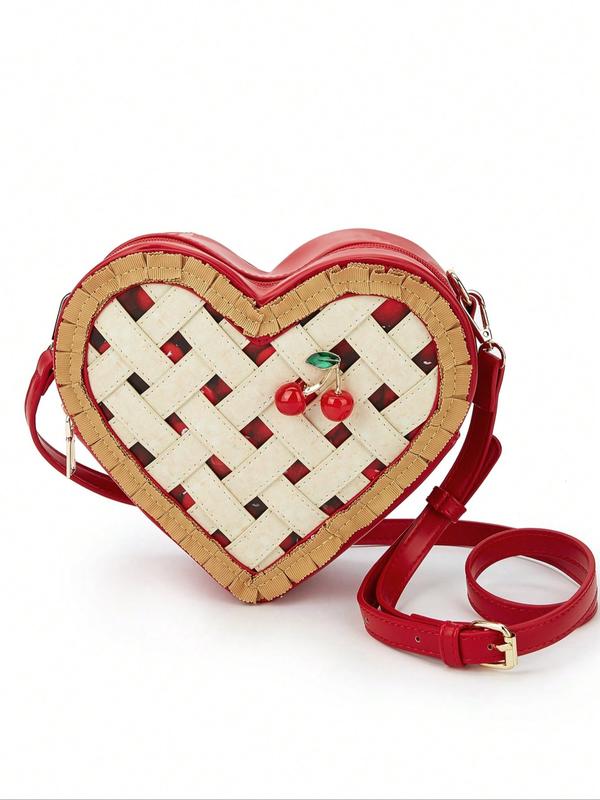 Cute Heart-Shaped Women's Shoulder Bag, Stylish Crossbody Bag for Teens, Girls Small Purse,Fashionable Handbag, Thanksgiving Birthday Gift, Party Clutch, Crossbody Purses