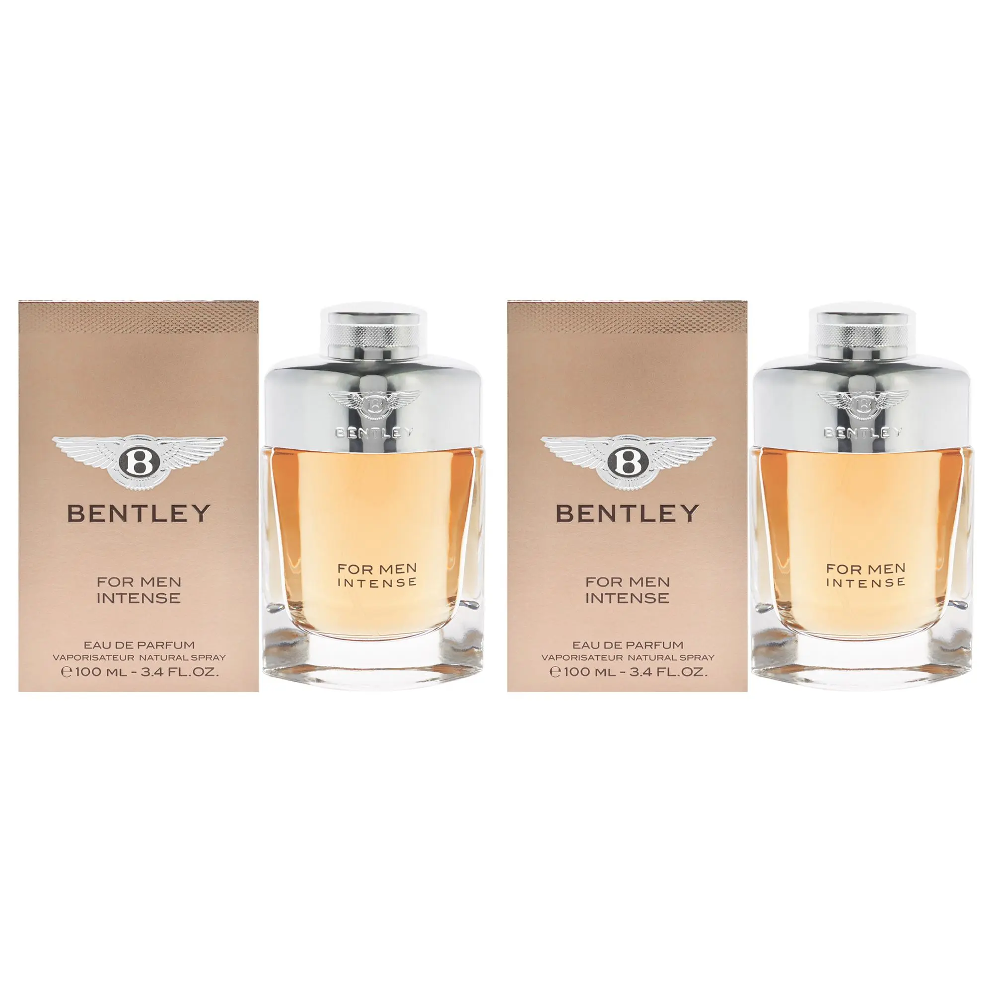 Bentley Intense for Men Eau de Parfum, Bold and Long-Lasting Scent, 100ml (3.4 oz) Natural Spray, Value Pack of 2 Bottles