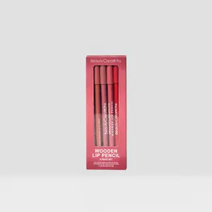 Beauty Creations- Wine Wooden Lip Pencil 6 Pc Set