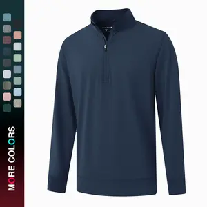 MAELREG Men's Golf Quarter Zip Pullover, Performance Moisture-Wicking Midlayer Sweatshirt, Athletic 1/4 Zip Heather Top, Fashion Menswear