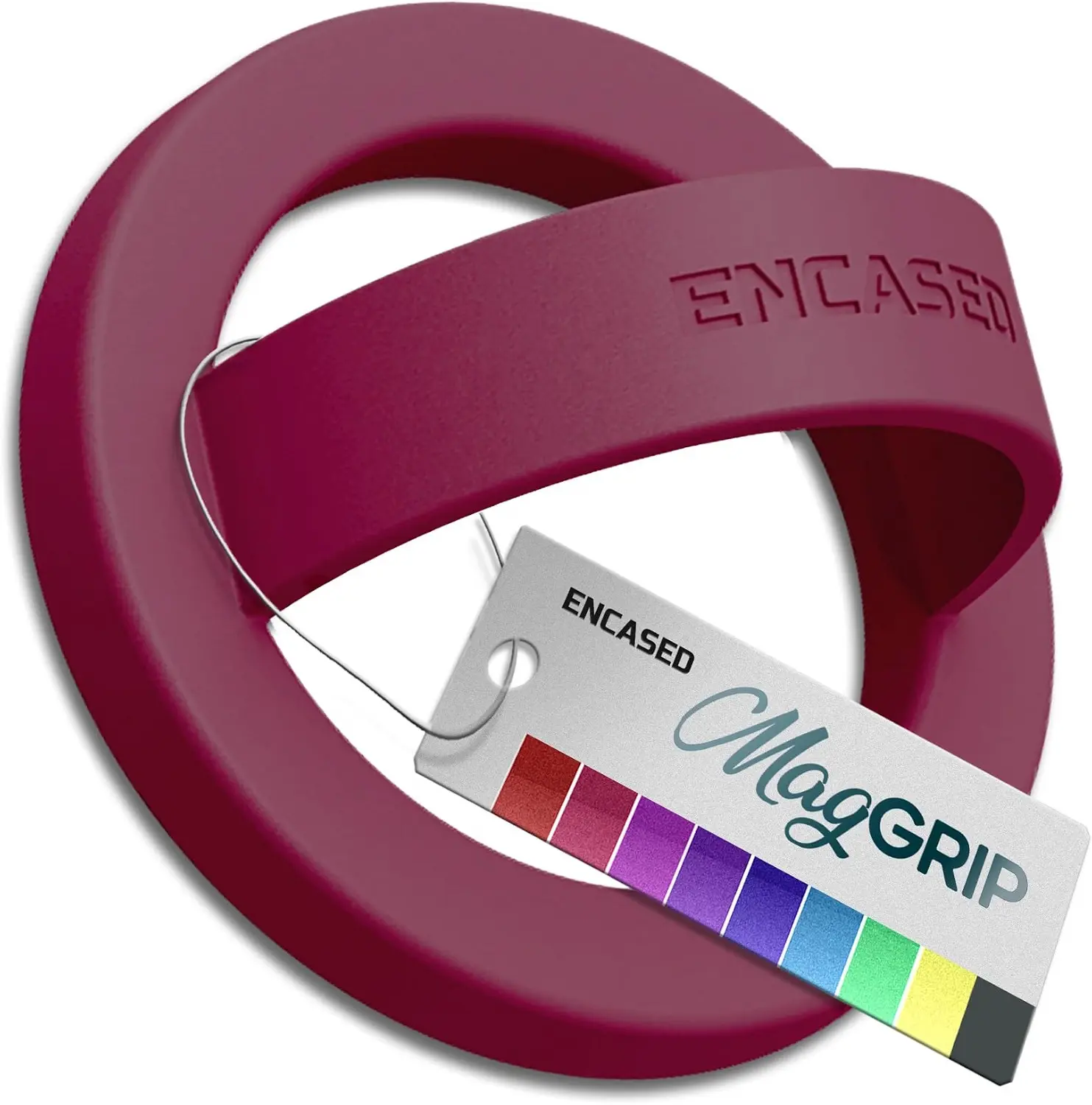 Magnetic Phone Grip Holder Thin Silicone Finger Loop Ring, Compatible with Magsafe