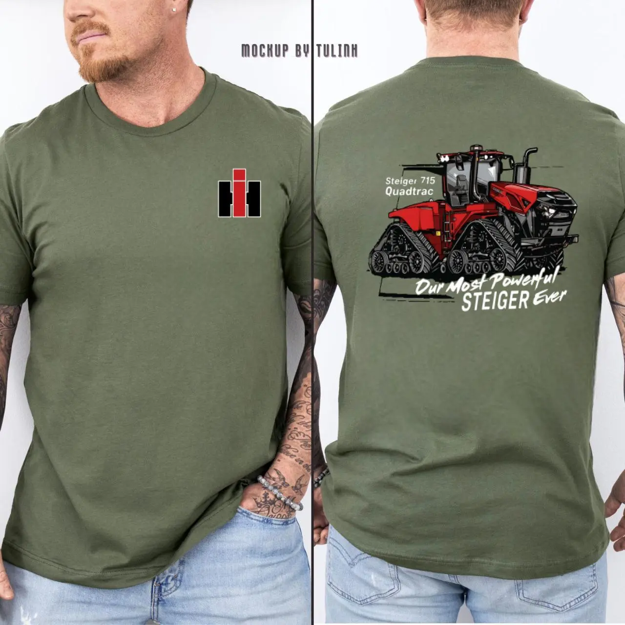 Case IH Steiger 715 Quadtrac T-Shirt, Most Powerful IH Tractor Tee, Modern Farm Wear, Agriculture Life Graphic Shirt, Unisex Cotton Top.