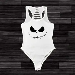 Jack Skellington handmade custom Skeleton Costume, Halloween Bodysuit Outfit, The Nightmare before Xmas Womenswear Clothing Lady, Cosplay, Outfit Ideas For party