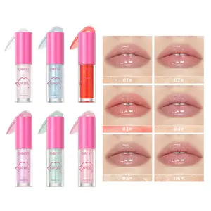Mirror Pearl Gloss Moisturizing Lip Balm, Hydrating Natural Lip Color Oil, Long-Lasting Anti-Chapping Dewy Lip Gloss, Fine Sparkle