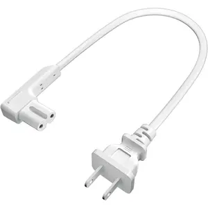 1.15ft Power Cord Compatible with Sonos One, One SL and Play 1 Speakers with 90 Degree Angled Power Cable Replacement Cord for Sonos Power Plug Cable - White