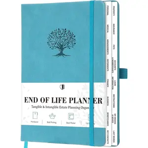 End of Life Planner - Estate Planning Organizer for Final Arrangements with Large Print, Im  Now What Planner with Inner Pocket, Pen Loop, 8.5" x 6.4"