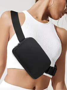 Women's Oxford Cloth Waist Bag, Multifunctional Waterproof Belt Pouch, Adjustable Shoulder Strap Crossbody Bag, Single Zipper Design, Casual Bum Bag