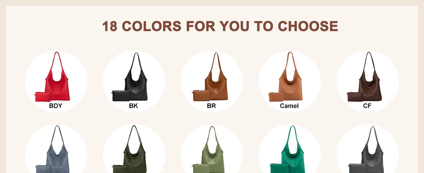 Montana West Slouchy Hobo Bags for Women Soft Designer Shoulder Purses Ladies Top Handle Handbag