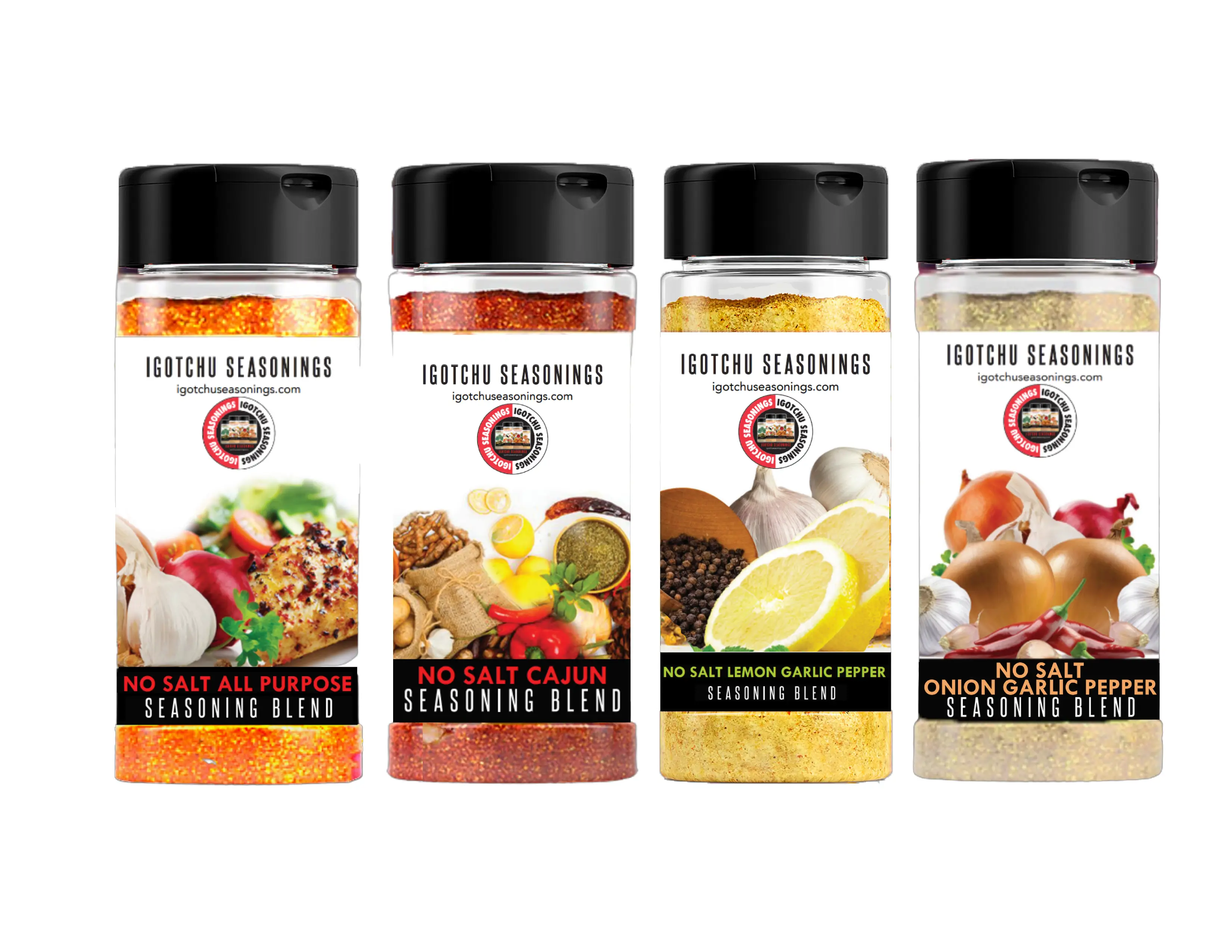 Igotchu Seasonings No Salt Bundle - Traditional Garlic Flavorful Spice Blend for...