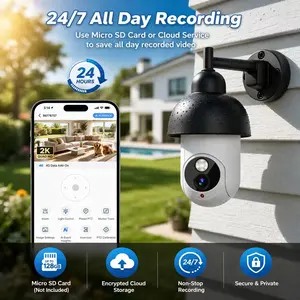 HD Security Home Dual-Way Voice Intercom Wireless Monitoring Camera 360-Degree Rotating Panoramic Smart Camera with 24/7 Recording and Micro SD Card Support