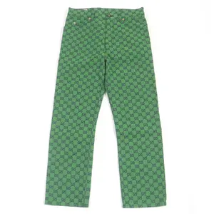 Pre-owned GUCCI Cotton Small Leather Goods GG jacquard polyurethane leather bottoms