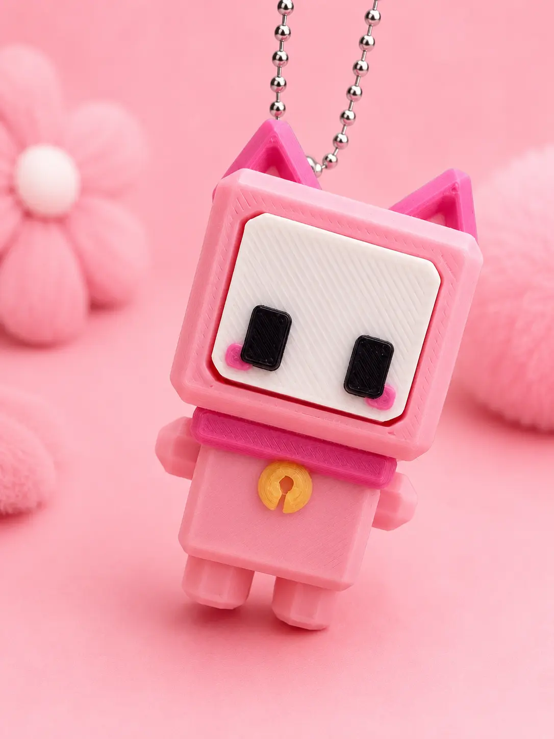 8 Bit Kitty Clicker Keychain
