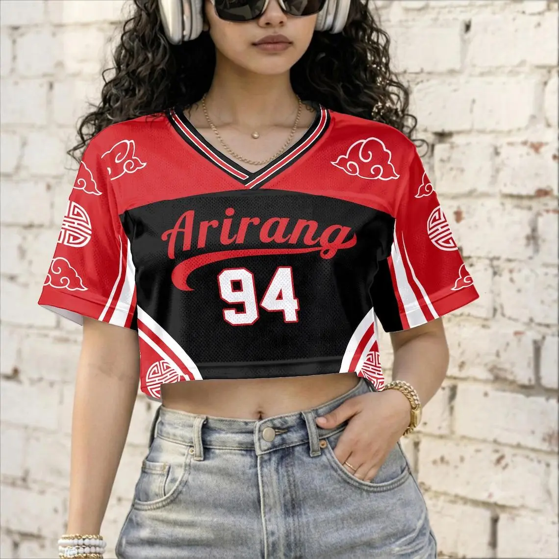 Custom Arirang Crop Top Jersey, Unisex Banggtan Fan Shirt, Personalized Lovers Jersey, 2026 Arirang World Tour Football Jersey for Her, Concert Outfit Gift