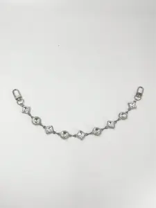 Silver Color High-End Large Rhinestone European Style Chain Metal Bag Accessory, Durable Bag Charm, Fashionable Purse Decoration, Rhinestone Straps