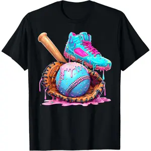 Ice Cream Drip Baseball Stuff Baseball Drip For Men T-ShirtCotton gift T