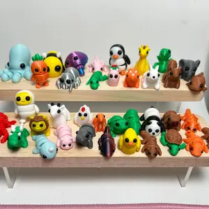37 Piece Mini 3D Printed Animal Toy Set, Perfect Christmas Gift and Party Favors, Colorful Home Decor and Collectible Figures