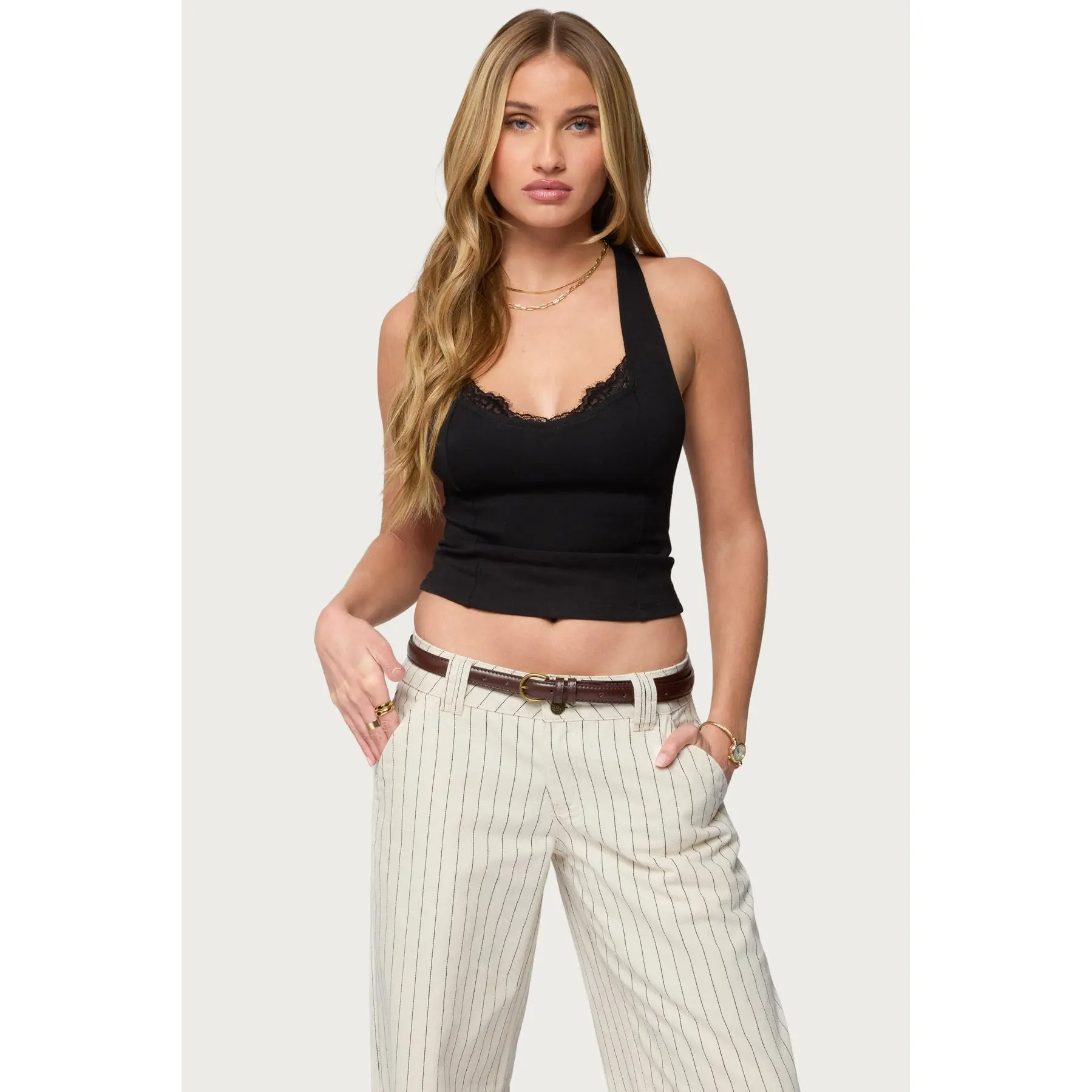 Ranata Lacey Scoop Neck Top