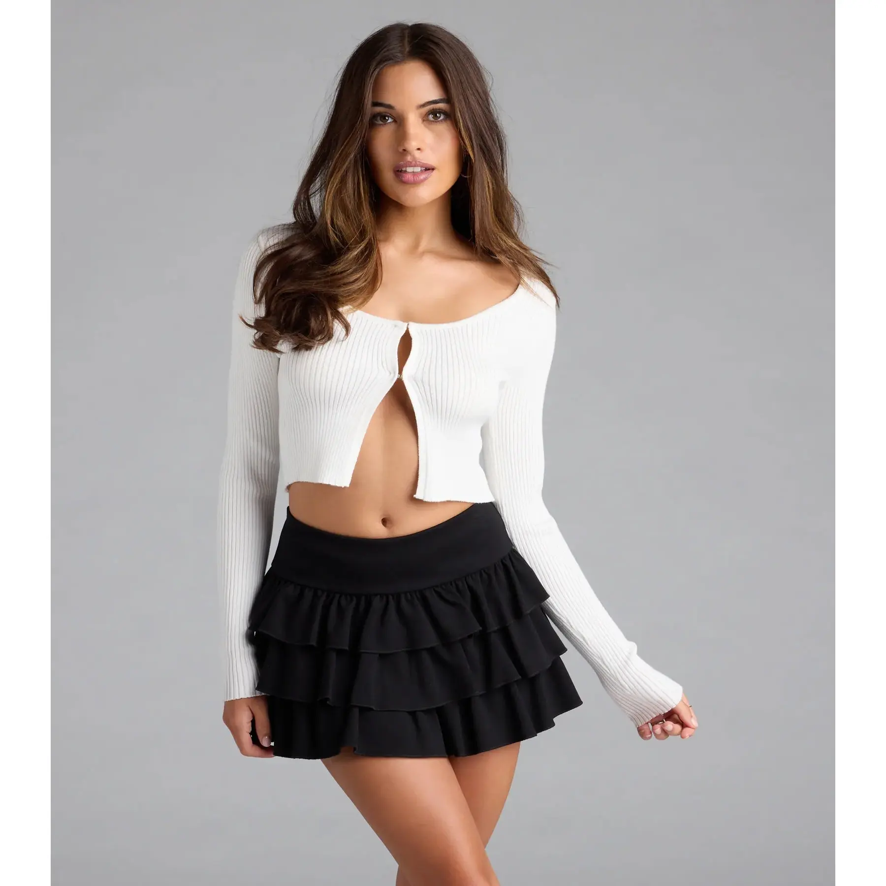 Perfection High-Rise Ruffled Mini Skort