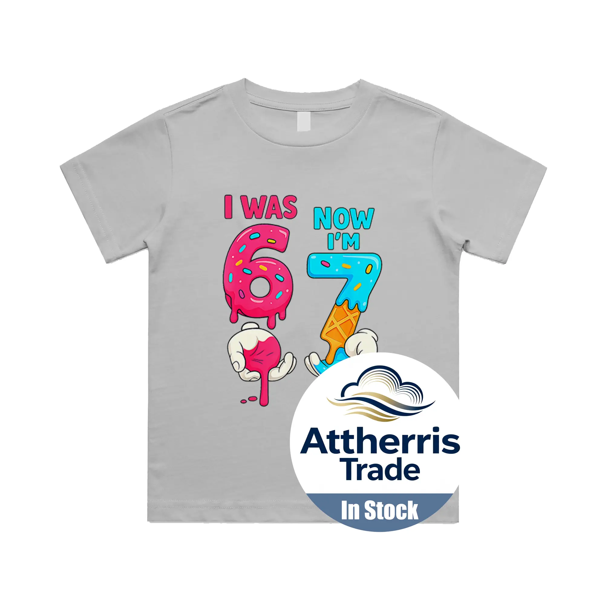 T-Shirt Numero 67 Per Bambini – Fantasia Festiva Con Fiocchi, Zucche E Coriandoli, Maniche Corte, Streetwear Y2K