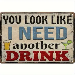 Funny Drinking Saying Metal Wall Decor Vintage Beer Bar Decoration with Bold Designs & Unique Tin Sign Perfect for Home Bar for Men