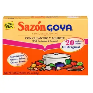 Econo PAK Sazon Goya 20 packegs with CORIANDER & ANNATTO 3.52oz