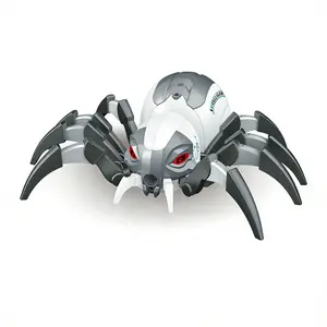 Spray Spider Toy, Infrared Remote Control Spider Robot with Spray/lights/music, Realistic Spider Gift, Cool Kids Toy, Halloween Christmas Party,8+,Remote control: User to supply 2 AA batteries,Product: User to supply 3 AA batteries