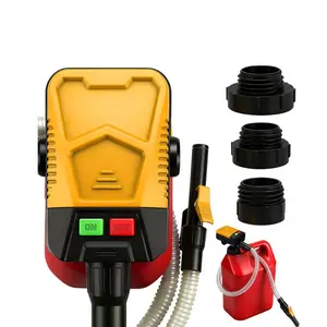 Saker Battery Powered Fuel Transfer Pump with Auto-Stop, Portable Electric Gas Can Pump with 3 Adapters, 2.4 GPM High Flow Automatic Shut-Off Liquid Transfer Pump for Gasoline, Diesel, Kerosene