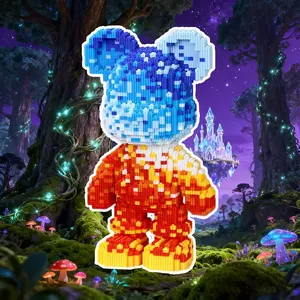 Crystal Teddy Bear 3D Puzzle Decoration, Room Decor, Home Decor, Party Decor, Craft Statue, Collectible Statue, Holiday Gift