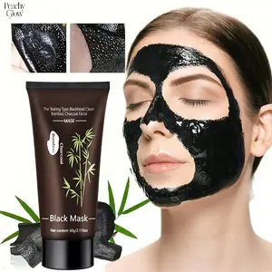 Bamboo Charcoal Facial Mask 60g - Blackhead Clean Pore Cleansing Purifying Exfoliating Super Moisture Peel Skincare for Radiance Hydration