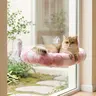 【Marshmallow Bed】Cordless cat window perch,Cordless Cat Hammock,Sunbathing,Pet Bed,Neck Support,Detachable,Double-Sided Fabric Cover,For Indoor Pets,Valentine Gift Kitten House