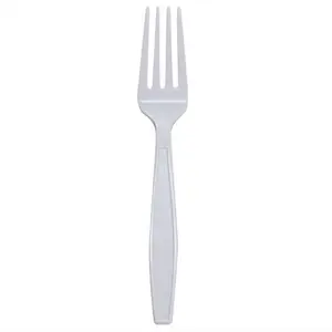 [1,000 ct] PS Plastic Extra Heavy Weight Forks, White