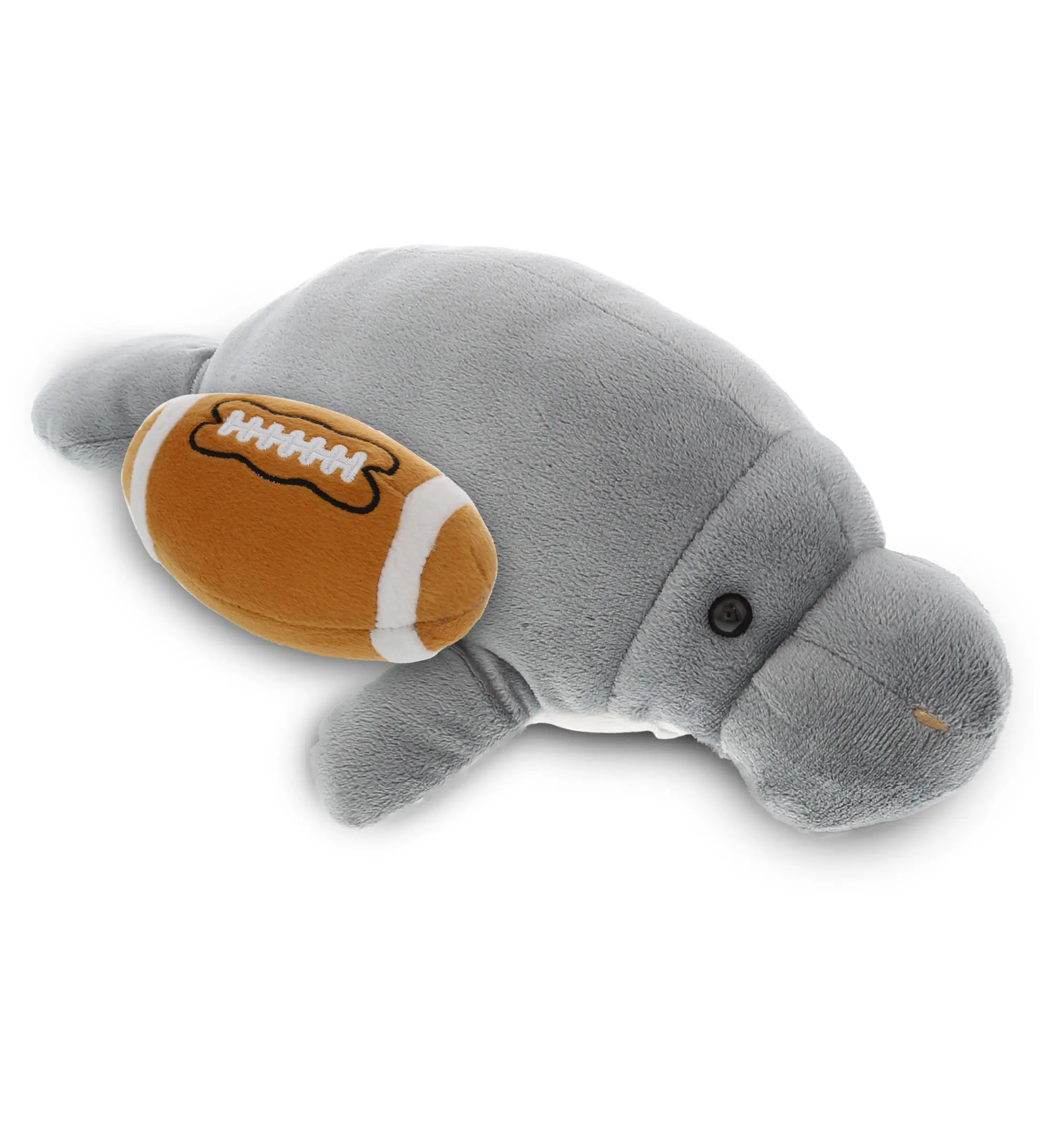 DOLLIBU 15" Grey Manatee Soft Plush Football Stuffed Toy, Wild Collection with Fluffy Filling, Toddler-Safe Plush Fluffy Stuffed Toy, Plush Stuffed Toys, Fluffy Stuffed Toys