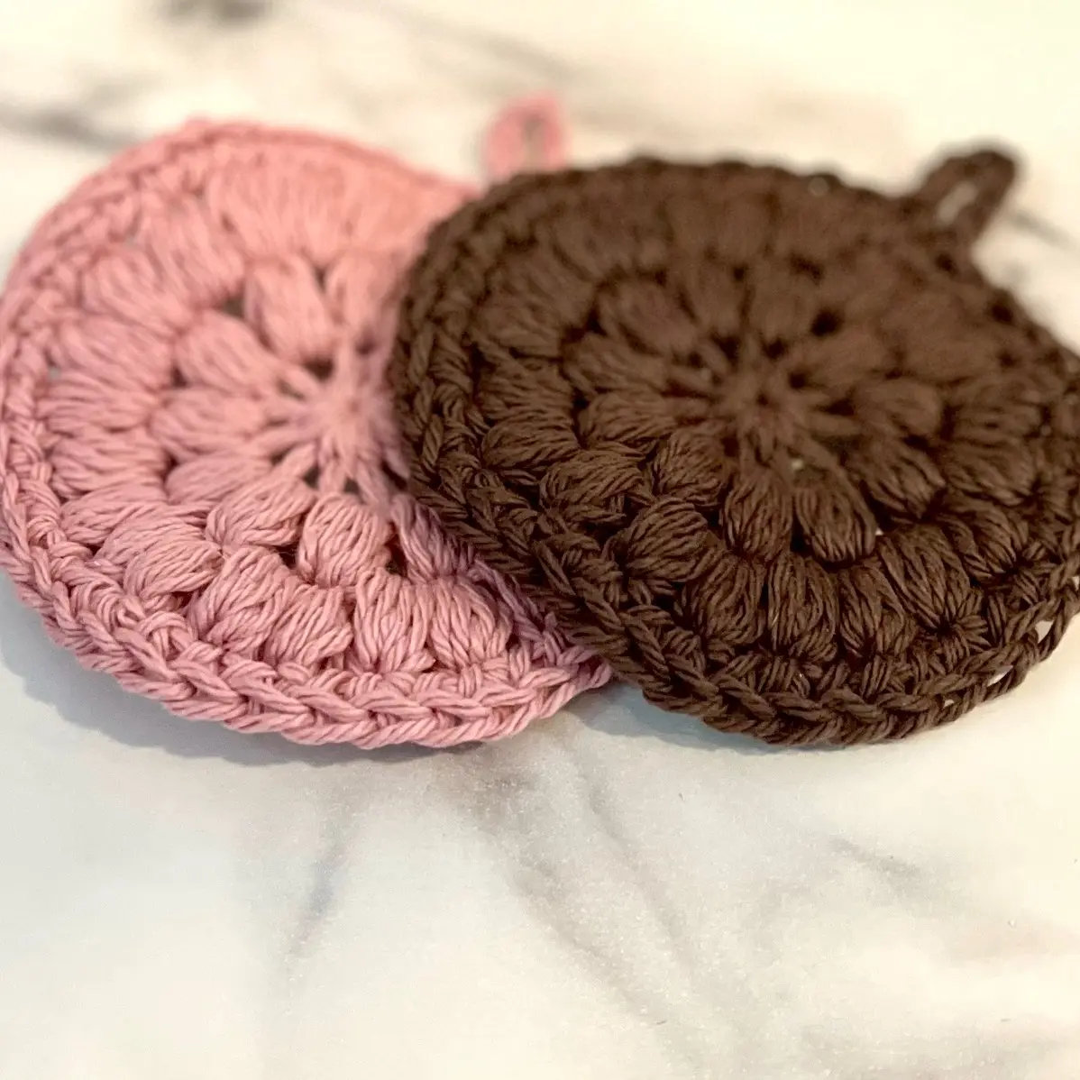 Set of 4 Crochet face scrubbies makeup remover pads