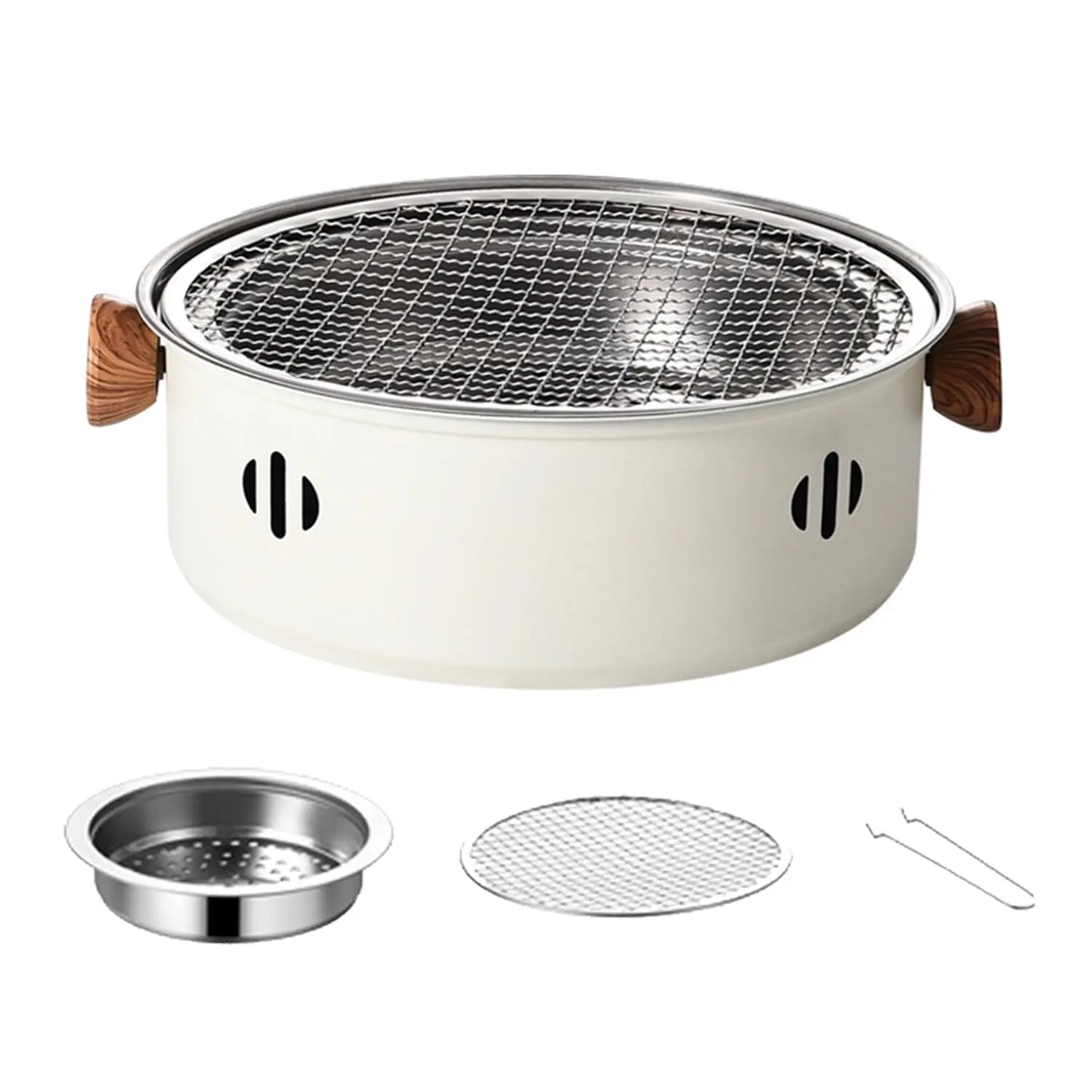 Portable Mini Charcoal BBQ Grill, Thick Stainless Steel Grate, Multipurpose Barbecue Tools for Home, Yard And Outdoor Use