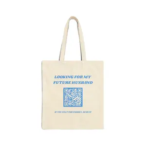 Looking For My Future Husband tote bag | QR code scan design