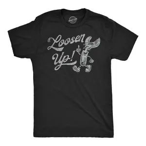 Mens Funny T Shirts Loosen Up Sarcastic Tool Graphic Tee for Men Mens Funny T Shirts Cool Vintage Fashion T-Shirt Gift Classic Menswear Sarcastic Apparel for Men Funny Mechanic Short Sleeve Novelty Tees for Black -