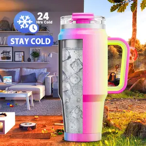 Meoky 32oz Double Mouth Car Mug with Handle,Hot Water Mug, Reusable Vacuum Insulated Stainless Steel Coffee Mug, Keeps Cold for 24 Hours or Hot for 8 Hours, Holiday Gift,TikTokShopBlackFriday