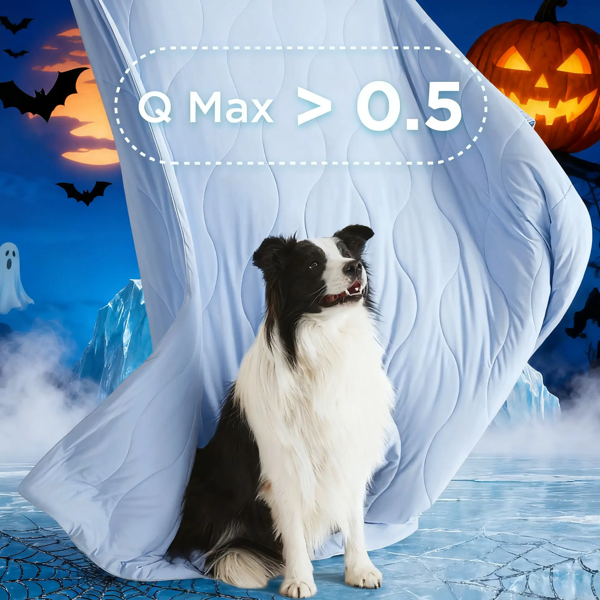 Bedsure Premium Cooling Blanket for Dog - Q-MAX>0.5, Breathable Summer Washable Cold Pet Throw Blanket, Soft Durable Self Cooling Cat Mat for Hot Weat