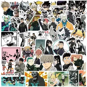 50pcs Kaiju No 8 Anime Stickers Cartoon Stickers For Luggage Laptop Skateboard Moto Bicycle Guitar Fridge Toy Decalpopular stickers Cute beautiful